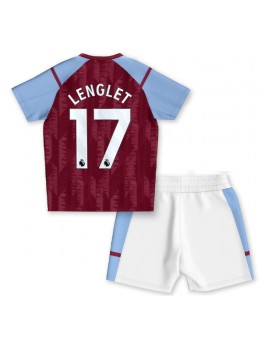 Aston Villa Clement Lenglet #17 Heimtrikotsatz für Kinder 2023-24 Kurzarm (+ Kurze Hosen)